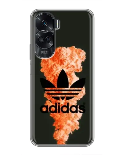 Чехол для Huawei Honor 90 Lite с картинкой «Оранжевый дым Adidas»