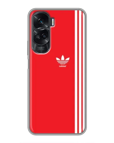 Чехол для Huawei Honor 90 Lite с картинкой «Красный минимализм Adidas»