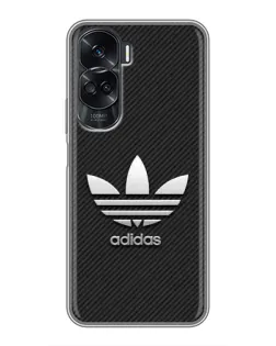 Чехол для Huawei Honor 90 Lite с картинкой «Adidas Карбоновая текстура»