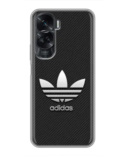 Чехол для Huawei Honor 90 Lite с картинкой «Adidas Карбоновая текстура»