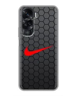 Чехол для Huawei Honor 90 Lite с картинкой «Nike — карбоновая сетка»