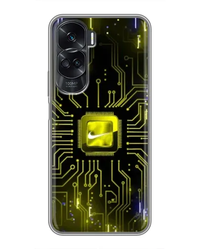 Чехол для Huawei Honor 90 Lite с картинкой «Nike — золотая искра» Чехол для Huawei Honor 90 Lite с картинкой «Nike — золотая искра»