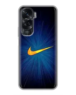 Чехол для Huawei Honor 90 Lite с картинкой «Синий пульс Nike» Чехол для Huawei Honor 90 Lite с картинкой «Синий пульс Nike»