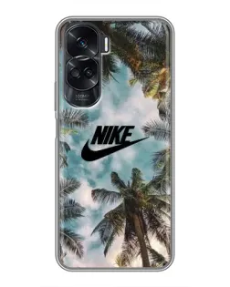 Чехол для Huawei Honor 90 Lite с картинкой «Тропический принт Nike» Чехол для Huawei Honor 90 Lite с картинкой «Тропический принт Nike»