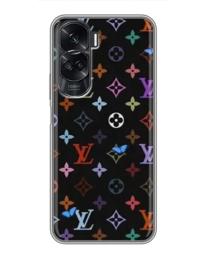 Чехол для Huawei Honor 90 Lite с картинкой «Цветная монограмма LV» Чехол для Huawei Honor 90 Lite с картинкой «Цветная монограмма LV»