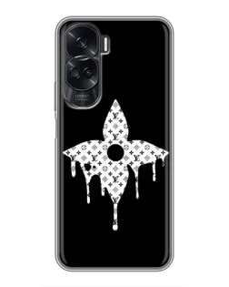 Чехол для Huawei Honor 90 Lite с картинкой «Цветочная монограмма»