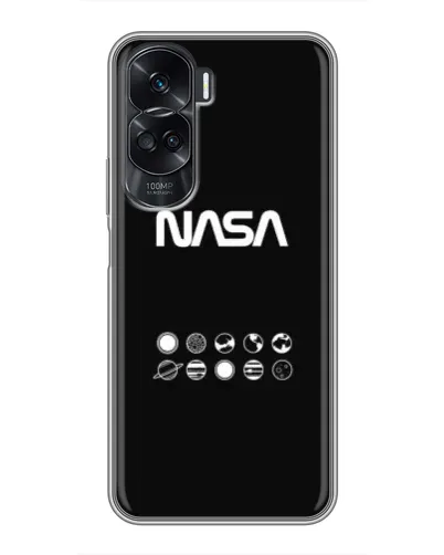 Чехол для Huawei Honor 90 Lite с картинкой «NASA — технический принт»