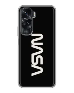 Чехол для Huawei Honor 90 Lite с картинкой «NASA — вертикальный логотип»