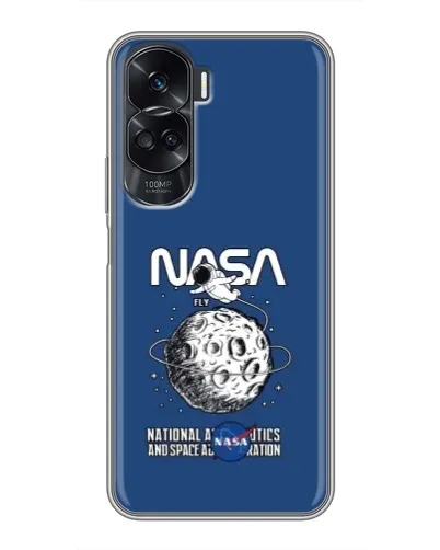 Чехол для Huawei Honor 90 Lite с картинкой «NASA — лунная миссия»