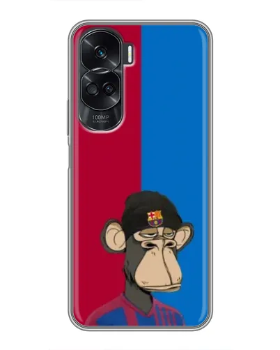 Чехол для Huawei Honor 90 Lite с картинкой «Bored Ape — фанат Барсы»