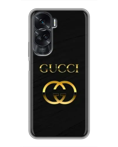 Чехол для Huawei Honor 90 Lite с картинкой «Золотой логотип Gucci»