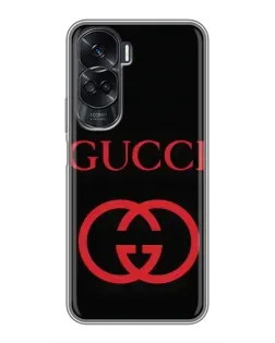 Чехол для Huawei Honor 90 Lite с картинкой «Gucci — красный логотип»