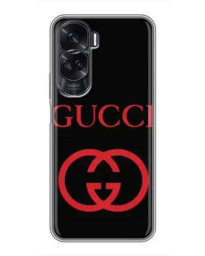 Чехол для Huawei Honor 90 Lite с картинкой «Gucci — красный логотип»