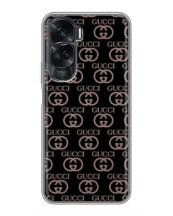 Чехол для Huawei Honor 90 Lite с картинкой «Классическая монограмма Gucci»