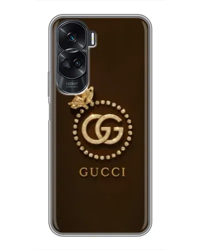 Чехол для Huawei Honor 90 Lite с картинкой «Gucci — золотая бабочка»