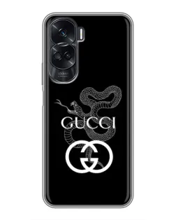 Чехол для Huawei Honor 90 Lite с картинкой «Gucci — серебряная змея»