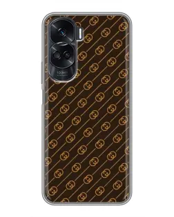Чехол для Huawei Honor 90 Lite с картинкой «Gucci — золотые диагонали»