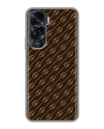 Чехол для Huawei Honor 90 Lite с картинкой «Gucci — золотые диагонали»