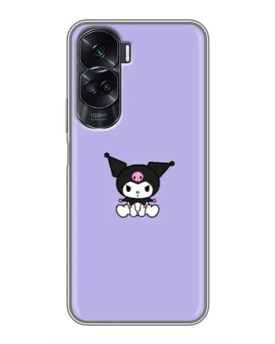 Чехол для Huawei Honor 90 Lite с картинкой «Kuromi — фиолетовый минимализм»