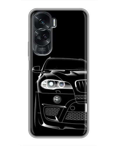 Чехол для Huawei Honor 90 Lite с картинкой «Темный силуэт BMW»