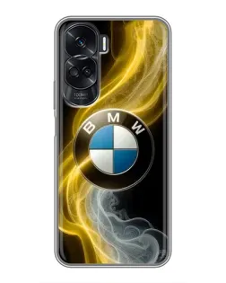 Чехол для Huawei Honor 90 Lite с картинкой «Золотистый дым BMW»