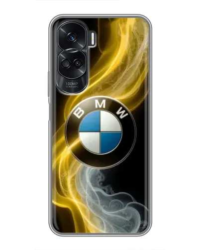 Чехол для Huawei Honor 90 Lite с картинкой «Золотистый дым BMW»