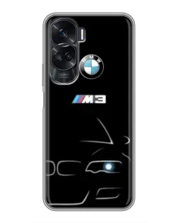 Чехол для Huawei Honor 90 Lite с картинкой «Минималистичный принт BMW M3»