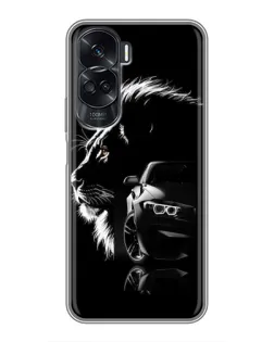 Чехол для Huawei Honor 90 Lite с картинкой «BMW и лев»