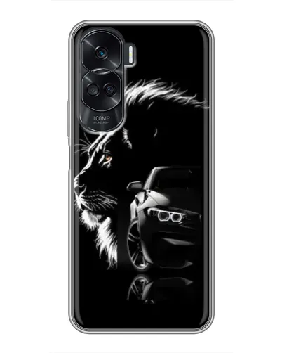 Чехол для Huawei Honor 90 Lite с картинкой «BMW и лев»