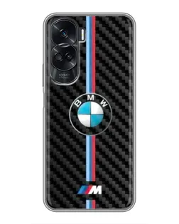 Чехол для Huawei Honor 90 Lite с картинкой «Эмблема BMW и карбон»