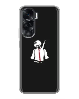 Чохол для Huawei Honor 90 Lite з картинкою «PUBG — силует воїна»