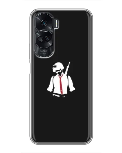 Чехол для Huawei Honor 90 Lite с картинкой «PUBG — силуэт воина» Чехол для Huawei Honor 90 Lite с картинкой «PUBG — силуэт воина»