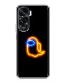 Чехол для Huawei Honor 90 Lite с картинкой «Among Us неоновое сияние»
