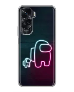 Чехол для Huawei Honor 90 Lite с картинкой «Among Us неон-арт» Чехол для Huawei Honor 90 Lite с картинкой «Among Us неон-арт»