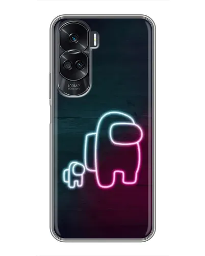 Чехол для Huawei Honor 90 Lite с картинкой «Among Us неон-арт» Чехол для Huawei Honor 90 Lite с картинкой «Among Us неон-арт»