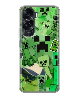 Чехол для Huawei Honor 90 Lite с картинкой «Криперы Minecraft»