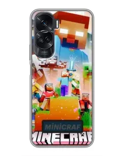 Чехол для Huawei Honor 90 Lite с картинкой «Minecraft герои игры»