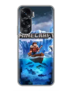 Чехол для Huawei Honor 90 Lite с картинкой «Minecraft ледяной мир»