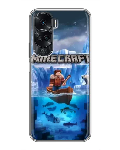 Чехол для Huawei Honor 90 Lite с картинкой «Minecraft ледяной мир» Чехол для Huawei Honor 90 Lite с картинкой «Minecraft ледяной мир»