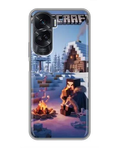 Чехол для Huawei Honor 90 Lite с картинкой «Зимний Minecraft» Чехол для Huawei Honor 90 Lite с картинкой «Зимний Minecraft»