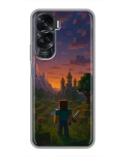 Чехол для Huawei Honor 90 Lite с картинкой «Стив у башни» Чехол для Huawei Honor 90 Lite с картинкой «Стив у башни»
