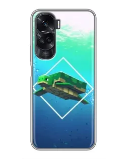 Чехол для Huawei Honor 90 Lite с картинкой «Черепаха Minecraft»