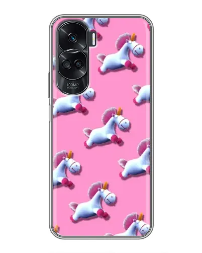 Чехол для Huawei Honor 90 Lite с картинкой «Единороги на розовом»