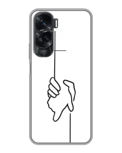 Чехол для Huawei Honor 90 Lite с картинкой «Рука держит» Чехол для Huawei Honor 90 Lite с картинкой «Рука держит»