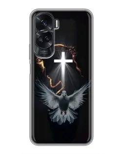 Чехол для Huawei Honor 90 Lite с картинкой «Голубь и Свет»