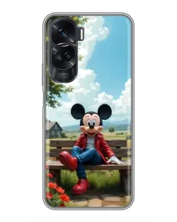 Чехол для Huawei Honor 90 Lite с картинкой «Микки на скамейке»
