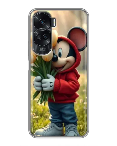 Чехол для Huawei Honor 90 Lite с картинкой «Микки с тюльпанами» Чехол для Huawei Honor 90 Lite с картинкой «Микки с тюльпанами»