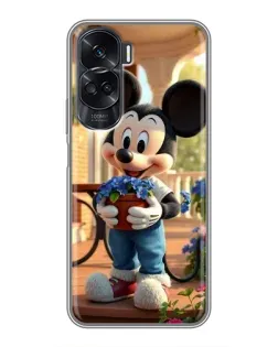 Чехол для Huawei Honor 90 Lite с картинкой «Микки садовод»
