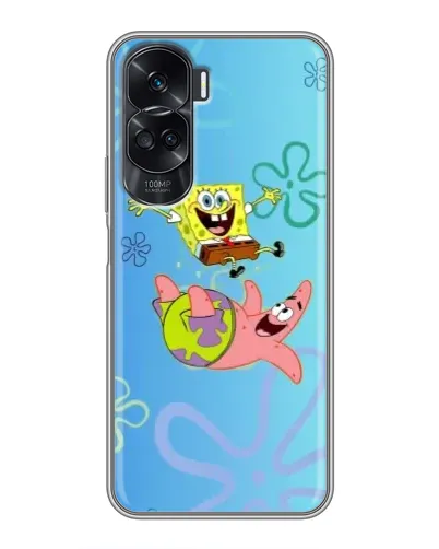 Чехол для Huawei Honor 90 Lite с картинкой «Спанч Боб и Патрик»