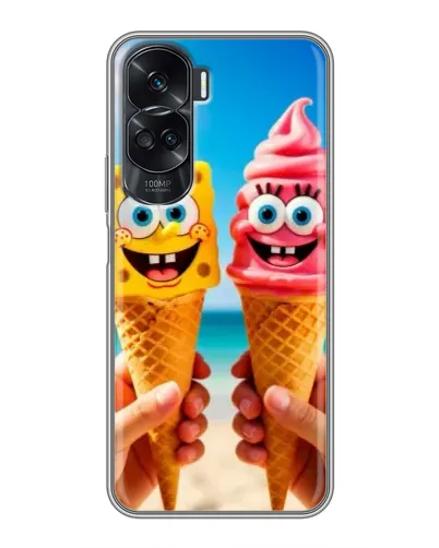 Чехол для Huawei Honor 90 Lite с картинкой «Спанч Боб мороженое»